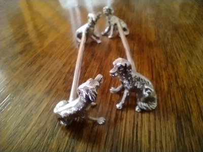 Small Setter / gun Dogs Collectable Antique Knife Rests