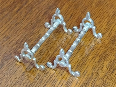 Silver Plated Exeter Type A Ends Antique Knife Rests Right View