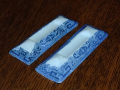 Copeland Blue and White Antique Knife Rests left view