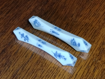 Meissen china Porcelain Collectable Antique Knife Rests left view