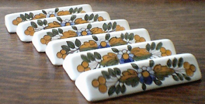 Flowers Collectable Antique Knife Rests