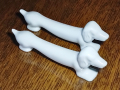 Vintage Porcelain Dachshund / Sausage Dogs Collectable Antique Knife Rests right view