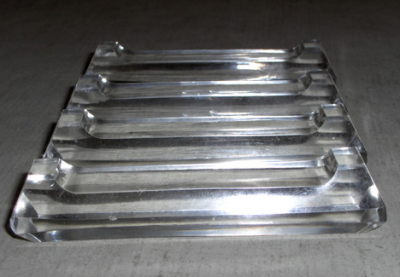 Four Plain Glass Collectable Antique Knife Rests