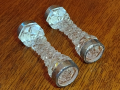 Antique Crystal and Silver Knife Rests marked with Chester 1921 - Left View