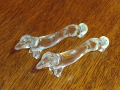 Glass Dachshunds Collectable Antique Knife Rests Left View
