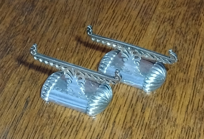 Pierced with tear drops silver Collectable Antique Knife Rests left view