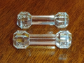Glass Crystal Antique Knife Rests With Star Ball Ends Front View